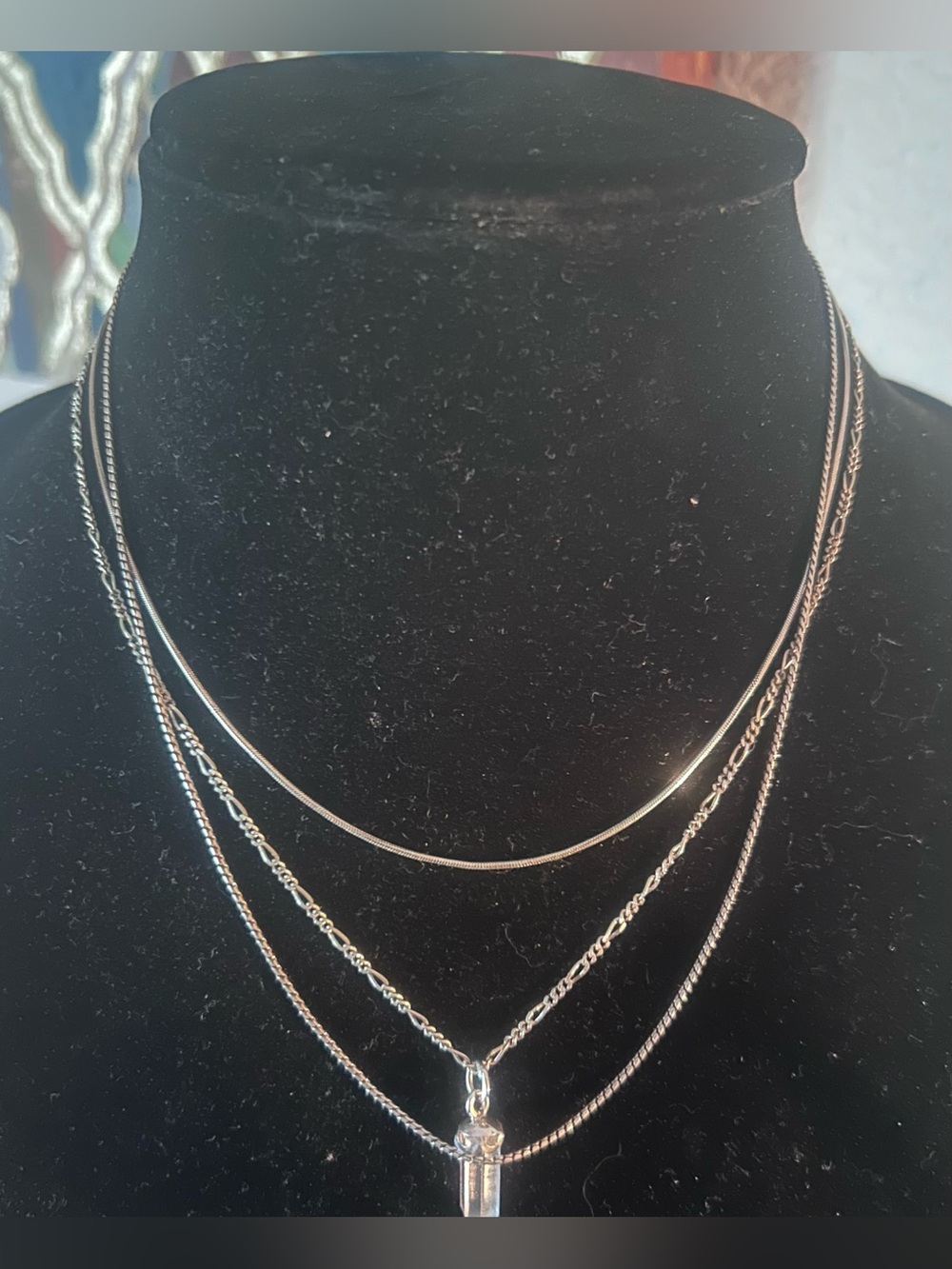 Set of three sterling silver necklaces!